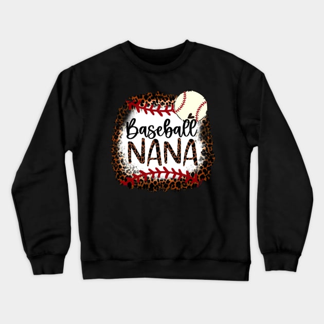 Baseball Nana Leopard   Baseball Nana Crewneck Sweatshirt by Wonder man 